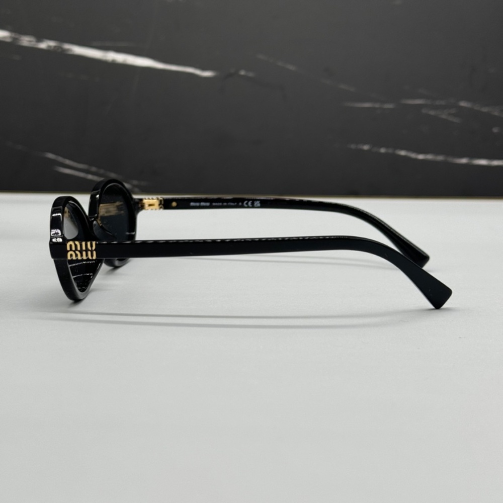 NEW MU 04ZS 1AB5S0 MIU MIU SUNGLASSES MU04ZS 1AB5S0 BLACK SMU 04ZS WOMEN - Picture 10 of 14